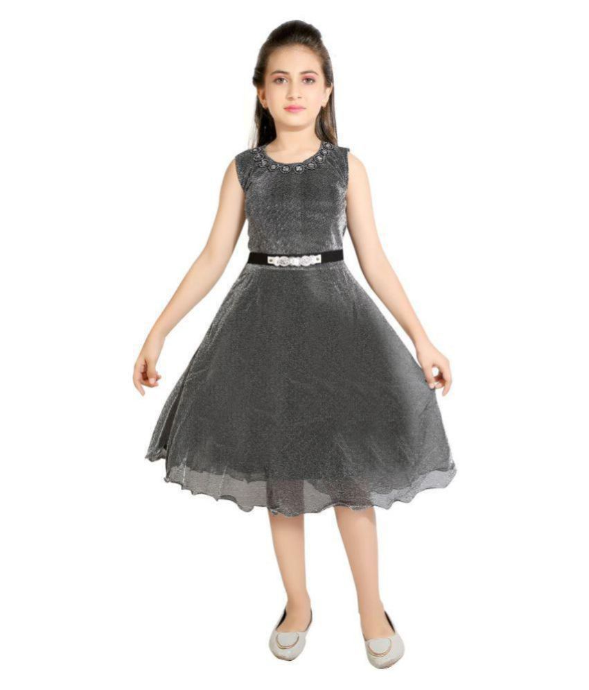 grey colour frock design