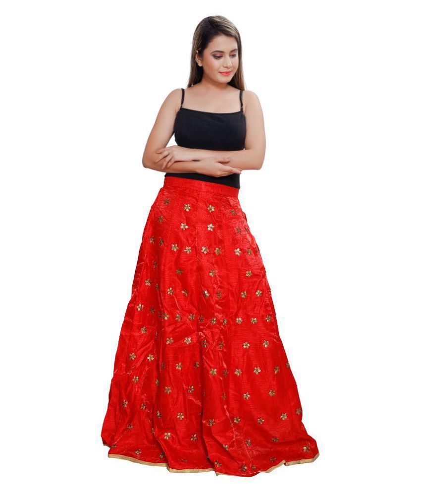 Buy Ramp Silk A-Line Skirt - Red Online at Best Prices in India - Snapdeal
