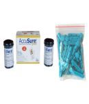 ACCUSURE Gold 50 Glucometer Test Strips With 100 Round Lancets