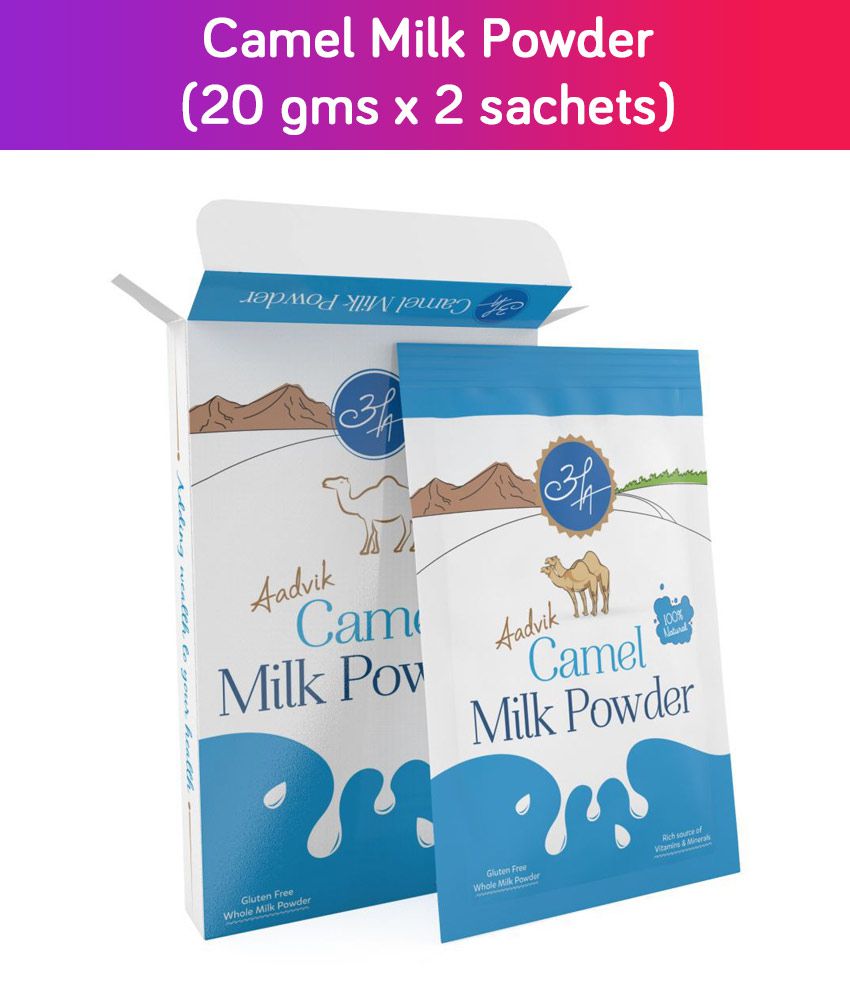 Aadvik Camel Milk Powder 40g (20g x 2 sachets) Milk Whole Milk Powder 40 g Pack of 2
