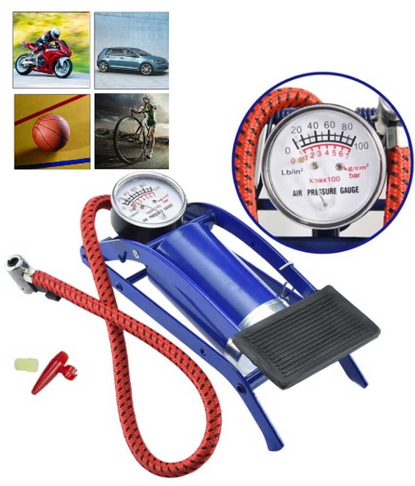     			Air Pressure Foot Pump for Bike, Car, Motorcycle ,Balls, Pools, Inflatable beds