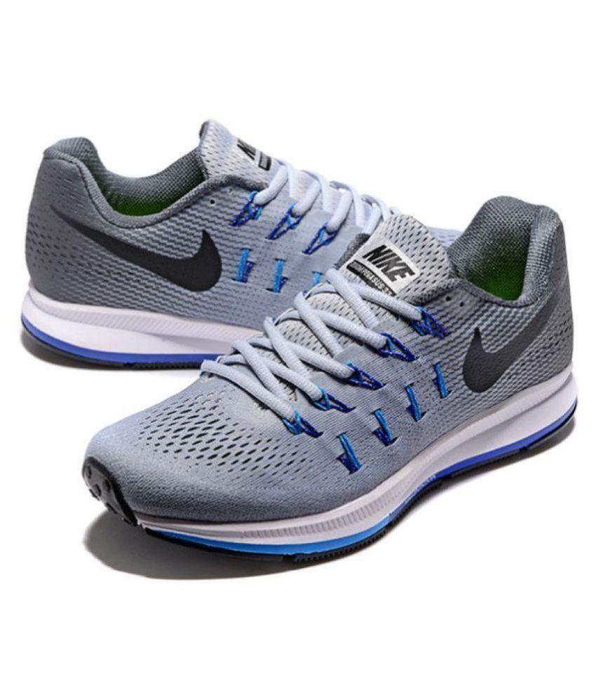 nike 1 pegasus 33 grey blue running shoes