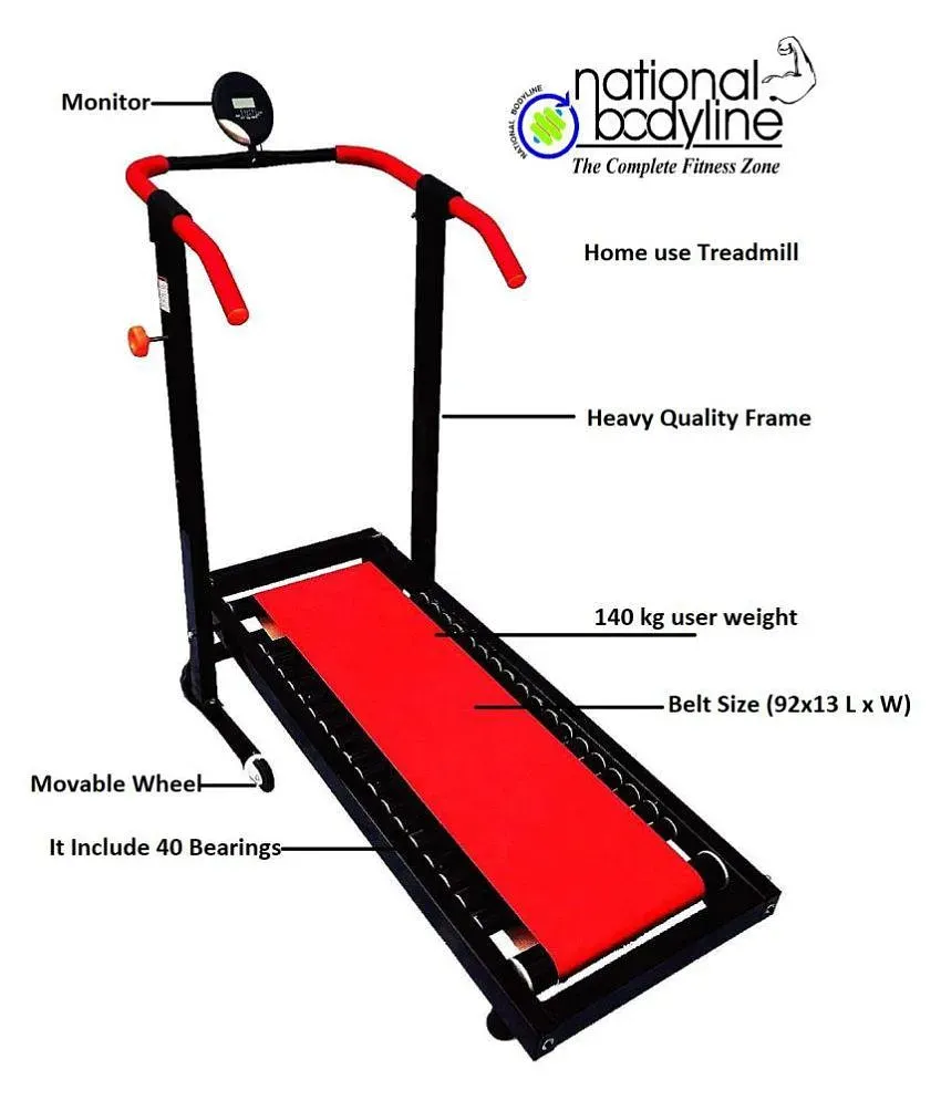 National bodyline manual discount treadmill