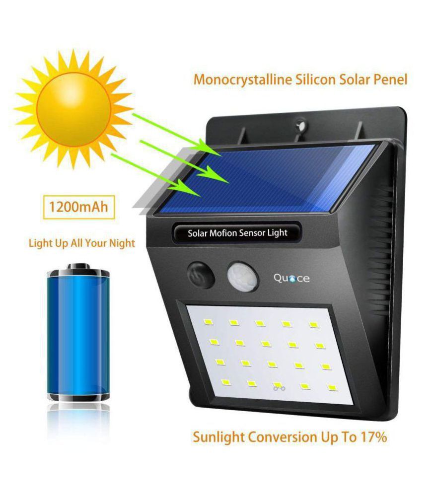 Everything will get 0.5W Emergency Light Weather Resistant 20 LED Motion Sensor Solar Light Black - Pack of 1