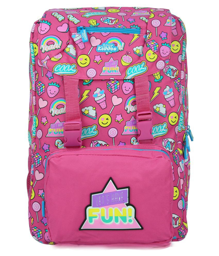 Smily Kiddos 25 Ltrs Pink School Bag for Boys & Girls