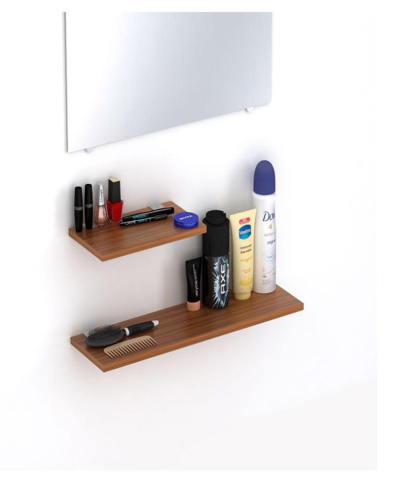 Wudville Stellar Dressing Table Wall Shelves Kit for Full Length Mirror ...