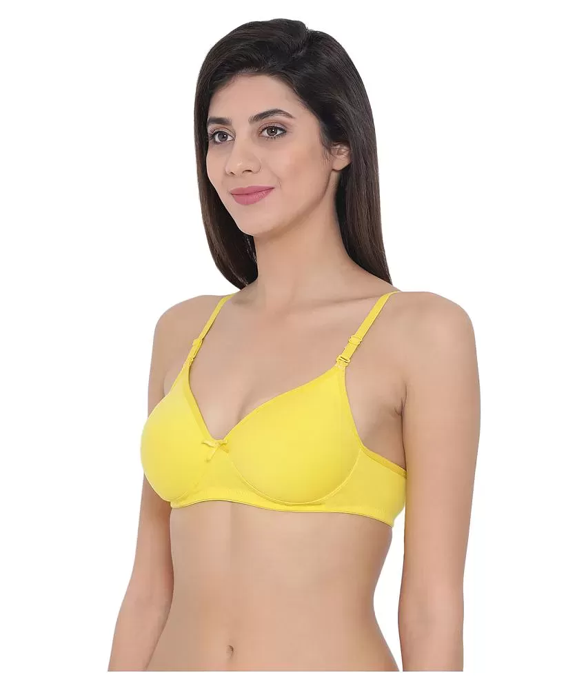 Clovia Poly Cotton Push Up Bra - Yellow - Buy Clovia Poly Cotton Push Up Bra  - Yellow Online at Best Prices in India on Snapdeal