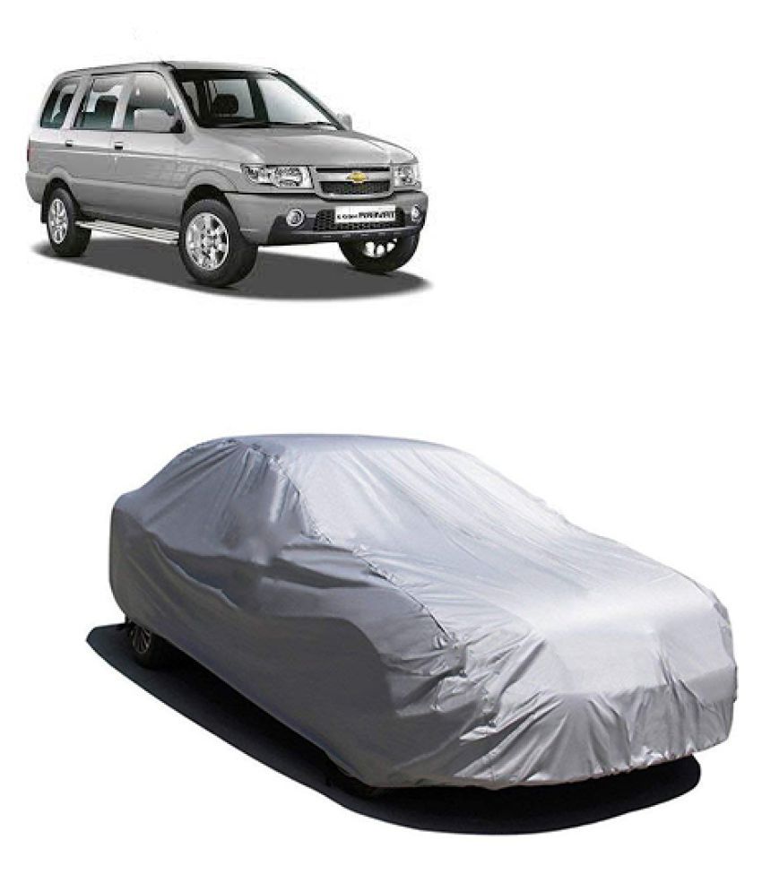 QualityBeast Car Body Cover for Chevrolet Tavera [20092012] Silver