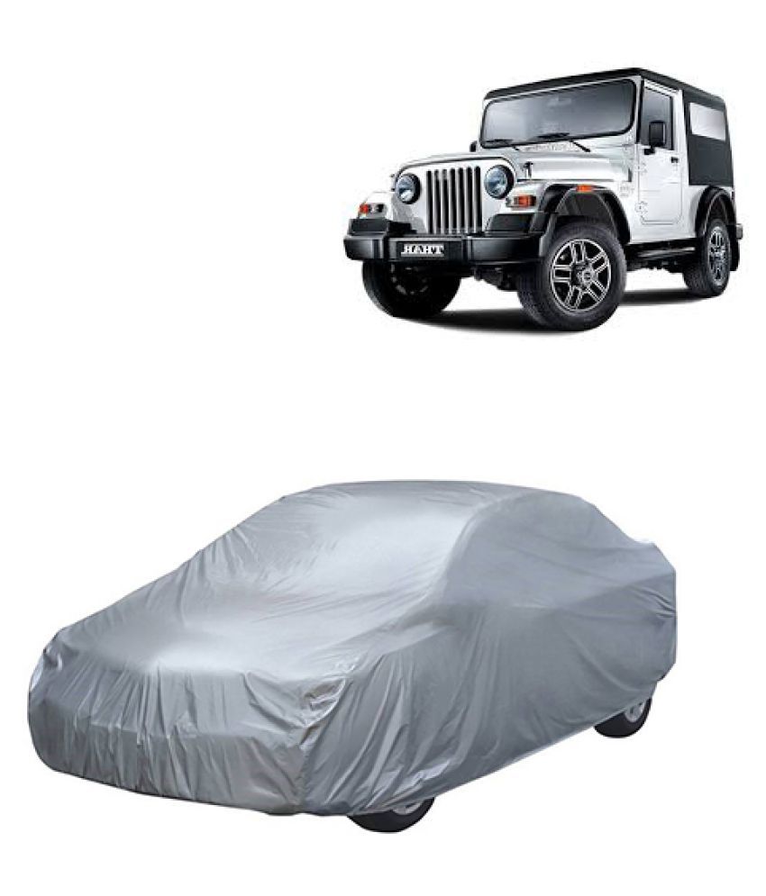 QualityBeast Car Body Cover for Mahindra Thar [2010-2013] Silver: Buy