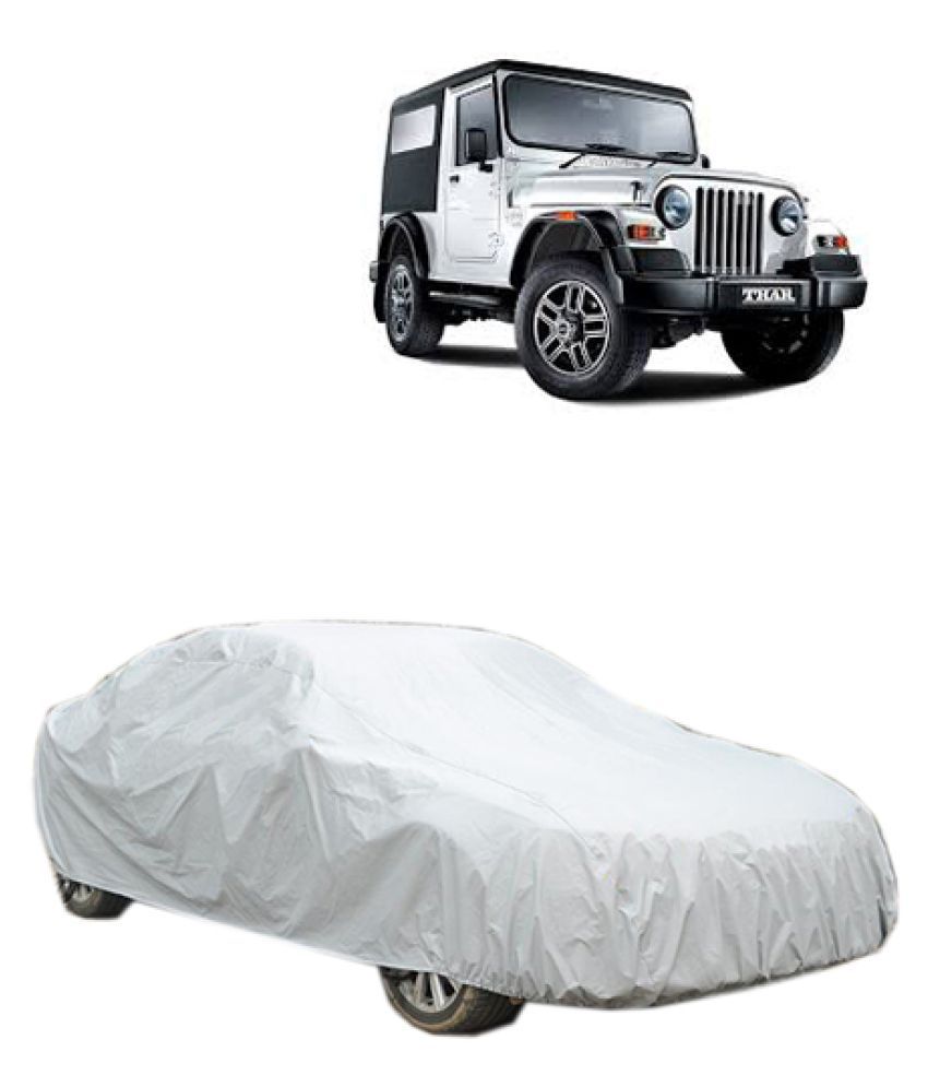 QualityBeast Car Body Cover for Mahindra Thar [2010-2013] Silver: Buy