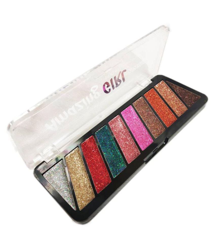 SFR 10 Colors Amazing Glitter Eye Shadow Pressed Powder Colours 3.2 gm