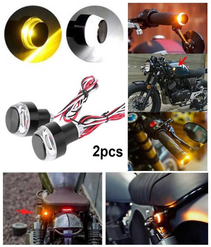     			Motorcycle Bike Handle fog Light Dual Color Turn Signal Indicator Light - All Bikes (Plastic Body)