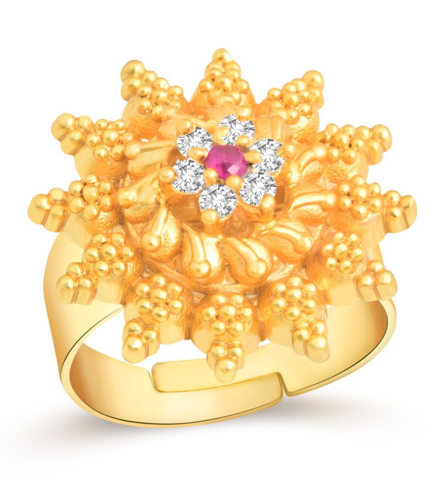 VK Jewels Attractive Flower Gold Plated Alloy CZ American Diamond