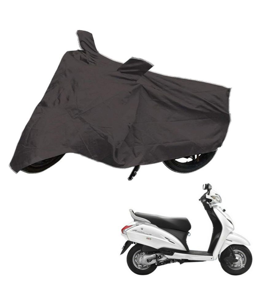     			AutoRetail Dust Proof Two Wheeler Polyster Cover for Honda Activa (Mirror Pocket, Grey Color)