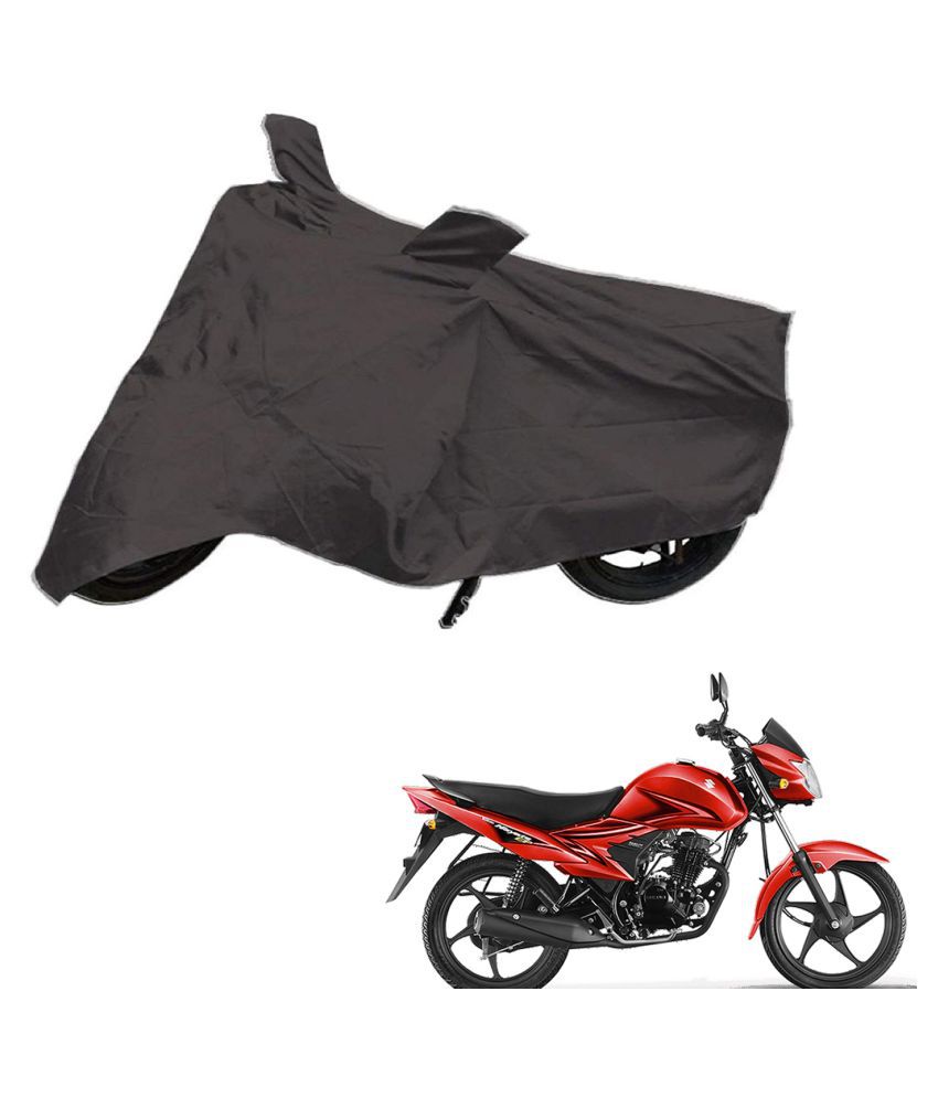     			AutoRetail Dust Proof Two Wheeler Polyster Cover for Suzuki Hayate (Mirror Pocket, Grey Color)