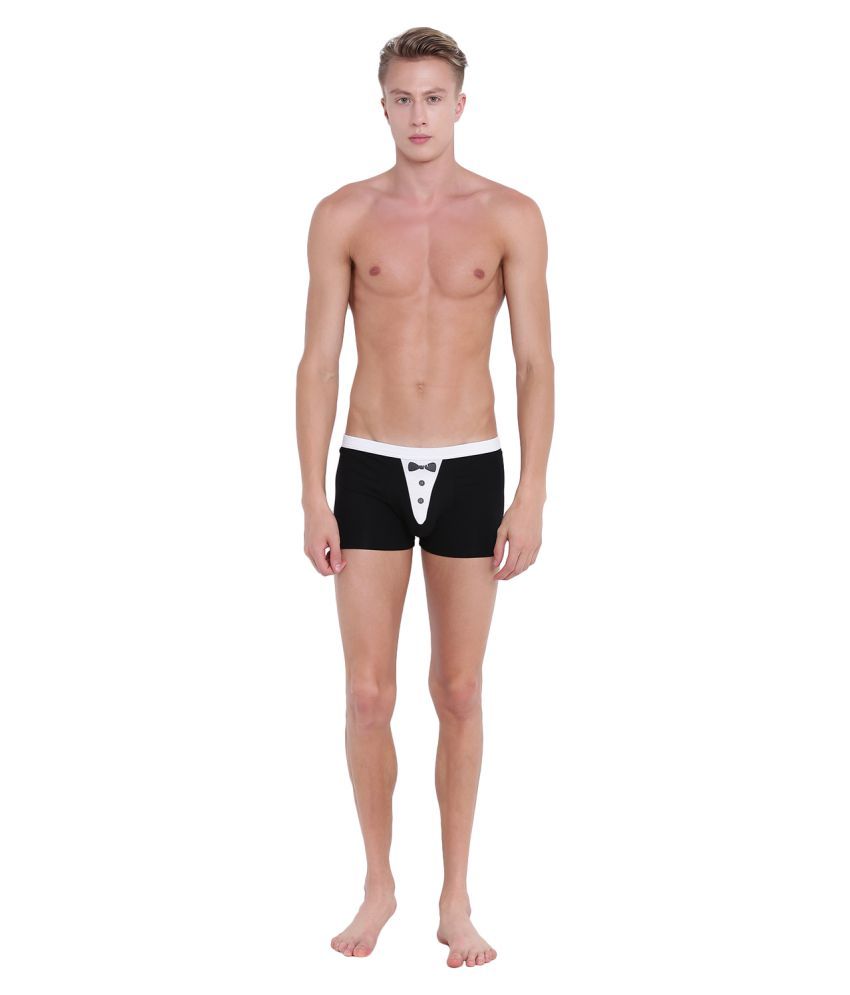     			La Intimo Pack of 1 Cotton Trunks For Men's ( Black )