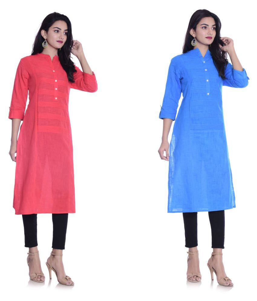 a line kurti with collar