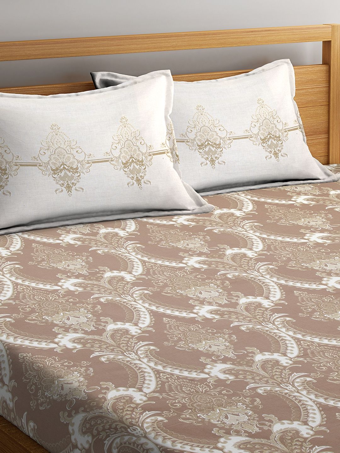 Trident Cotton Double Bedsheet with 2 Pillow Covers Buy Trident