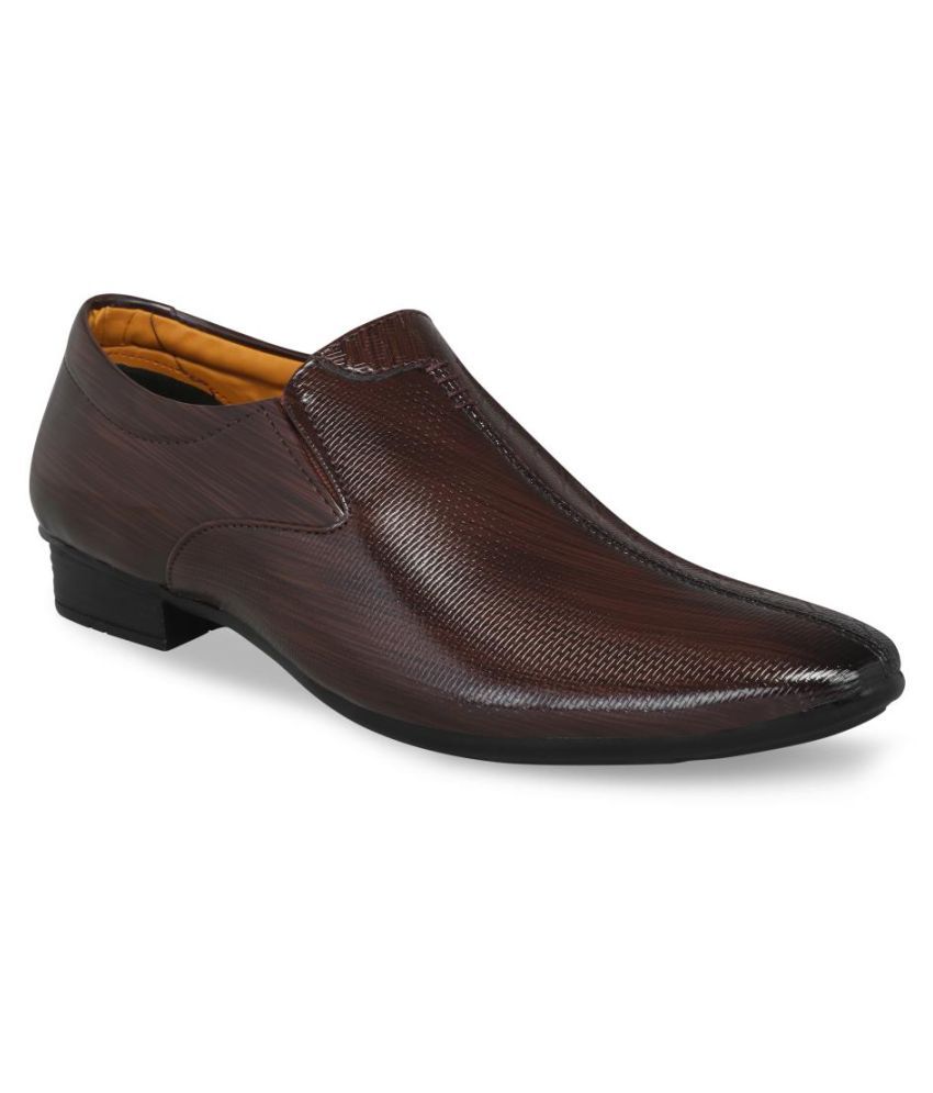 Non-Leather Brown Formal Shoes 