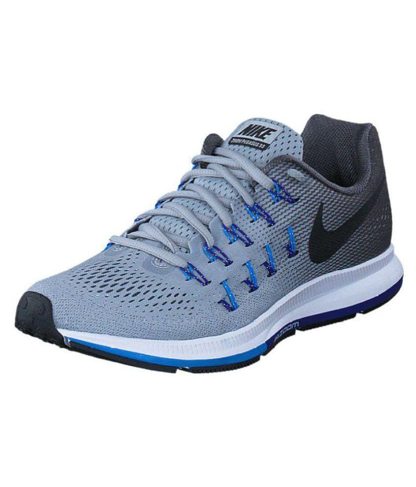 nike air zoom 33 pegasus gray running shoes price