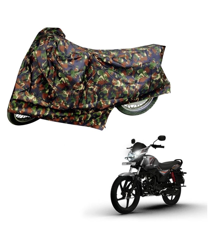     			AutoRetail Dust Proof Two Wheeler Polyster Cover for Mahindra Pantero (Mirror Pocket, Jungle Color)