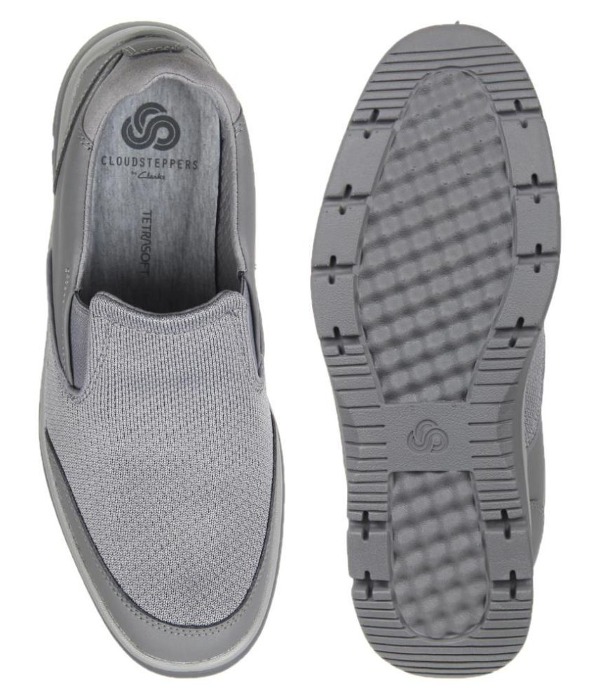 clarks gray flats