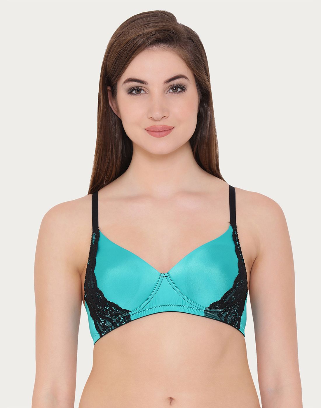     			Clovia Polyamide Lightly Padded Women's Plunge Bra ( Blue )