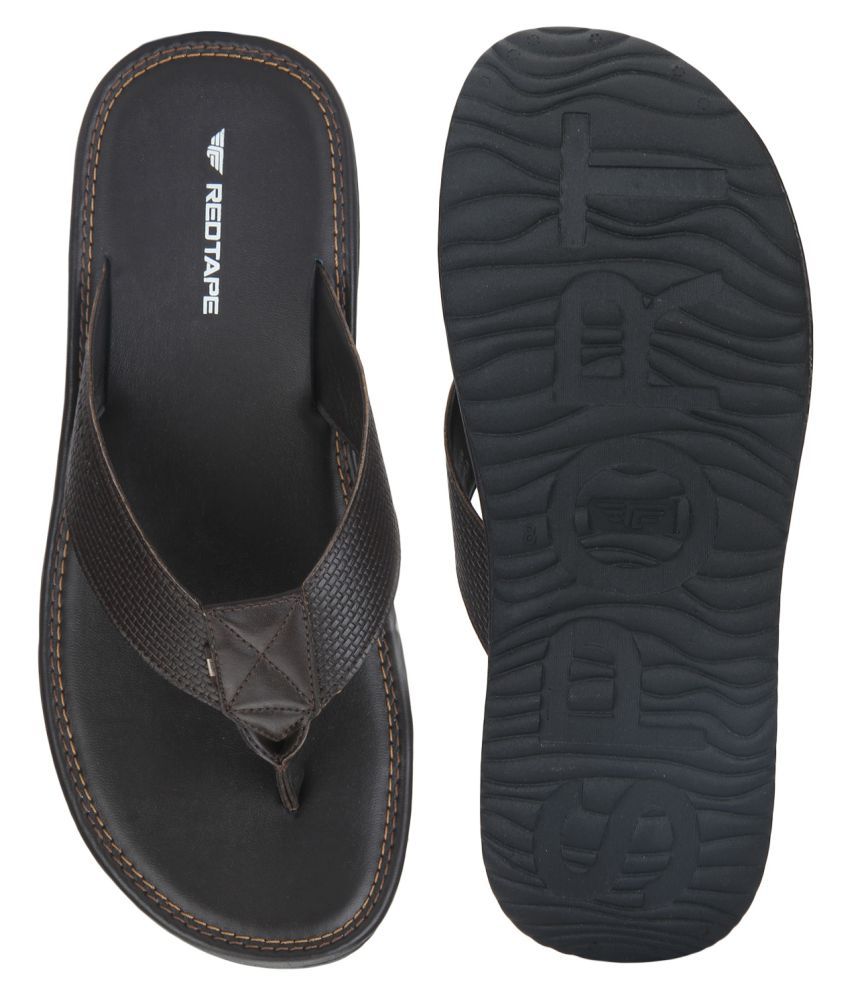 red tape men's leather sandals and floaters
