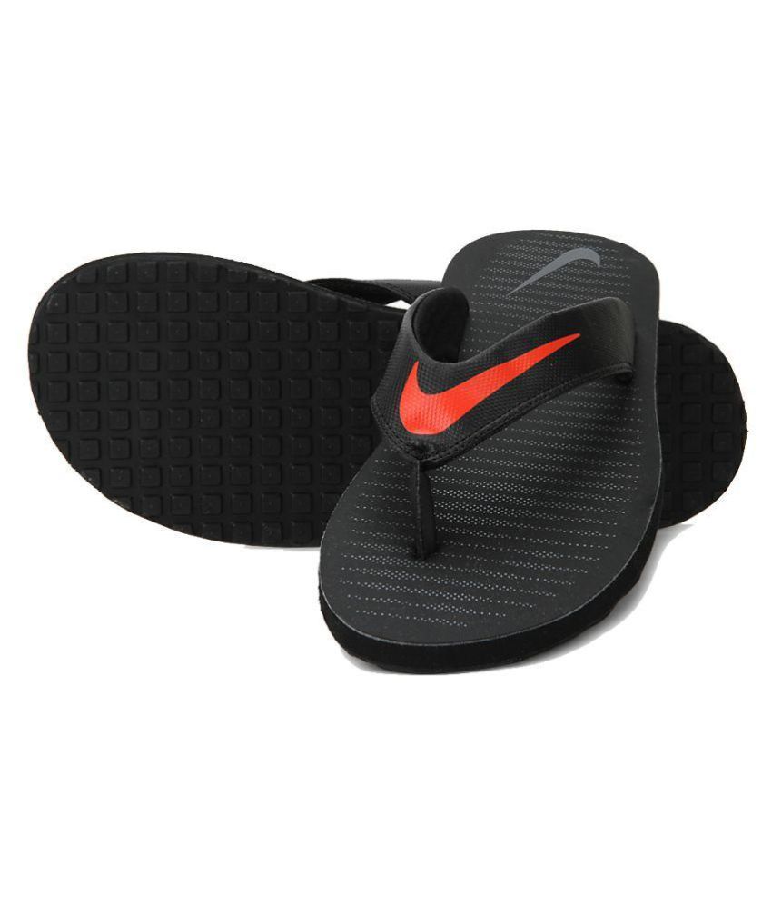 red nike flip flops