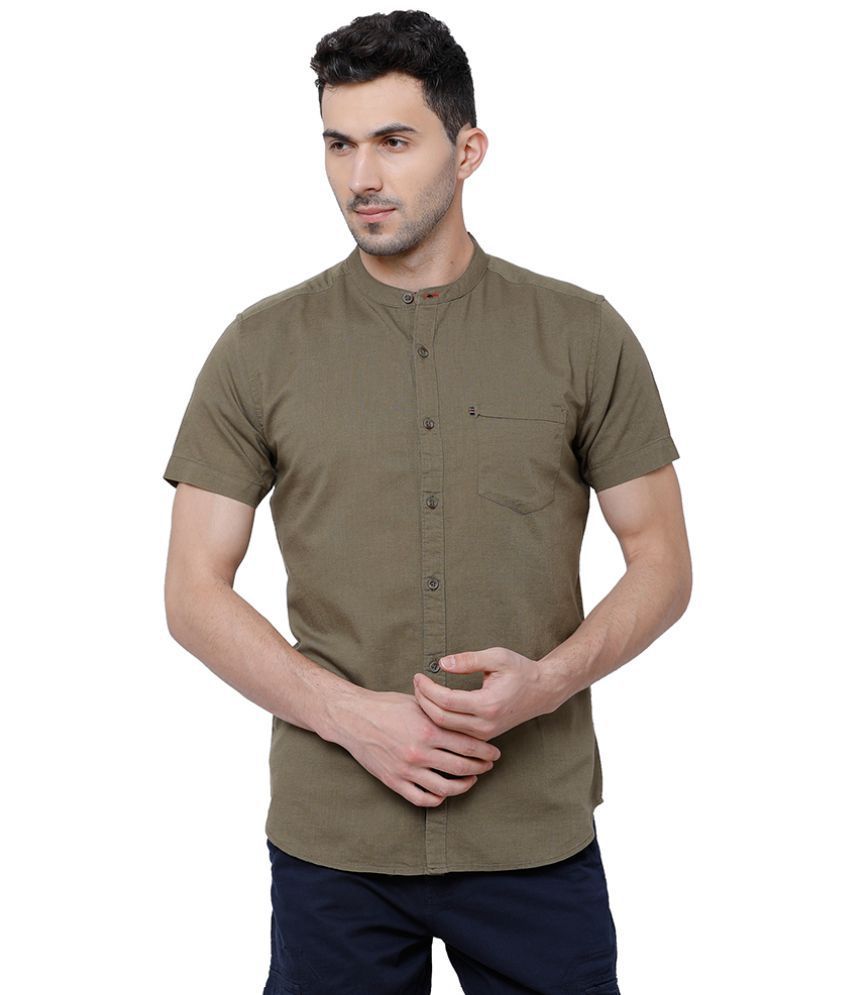 pretty green slim fit shirt