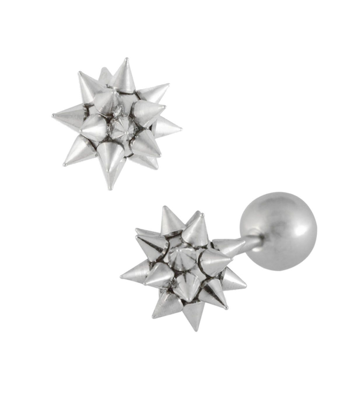     			The Jewelbox Silver Stainless Steel Studs