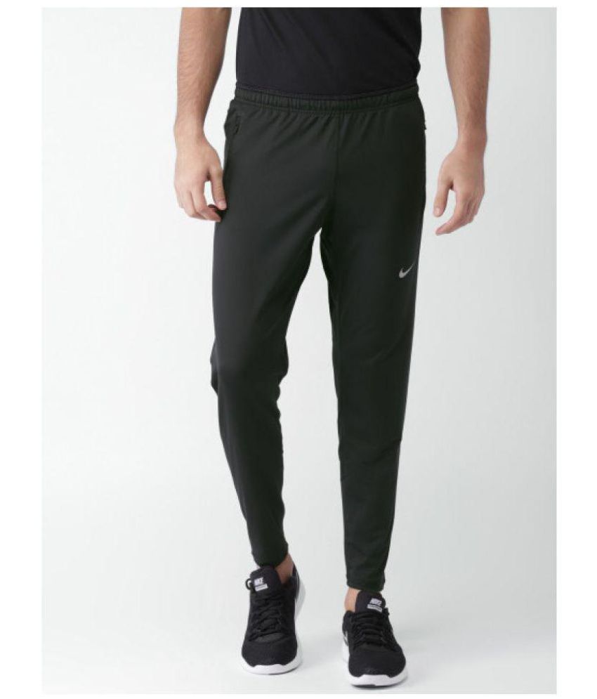 Nike Black Polyester Lycra Trackpants - Buy Nike Black Polyester Lycra ...