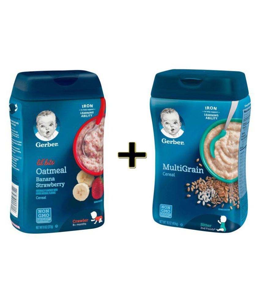 gerber lil bits oatmeal banana strawberry cereal