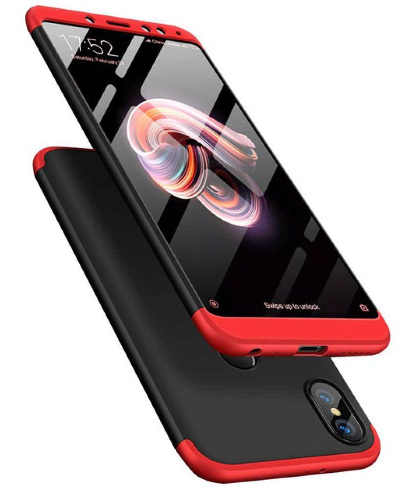 Xiaomi Redmi Note 5 Pro Cover Combo By Firstgear 3 In 1 Gkk Case In Red Black With Tempered Glass Mobile Cover Combos Online At Low Prices Snapdeal India