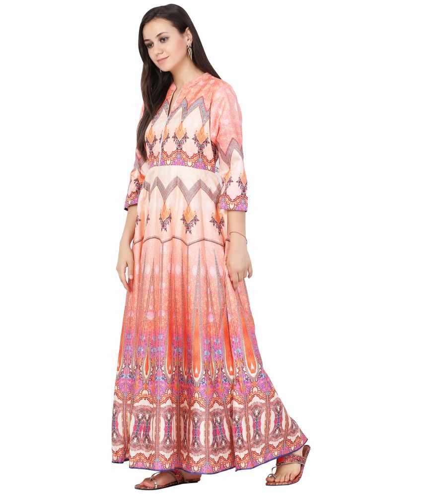 multi color gown