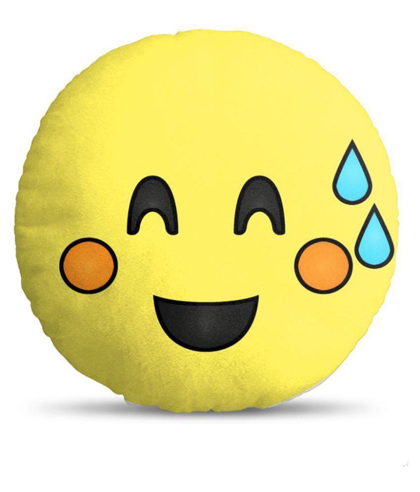 Smiley Cushion Emoji By MUKESH HANDICRAFTS Velvet Fabric Soft Toys