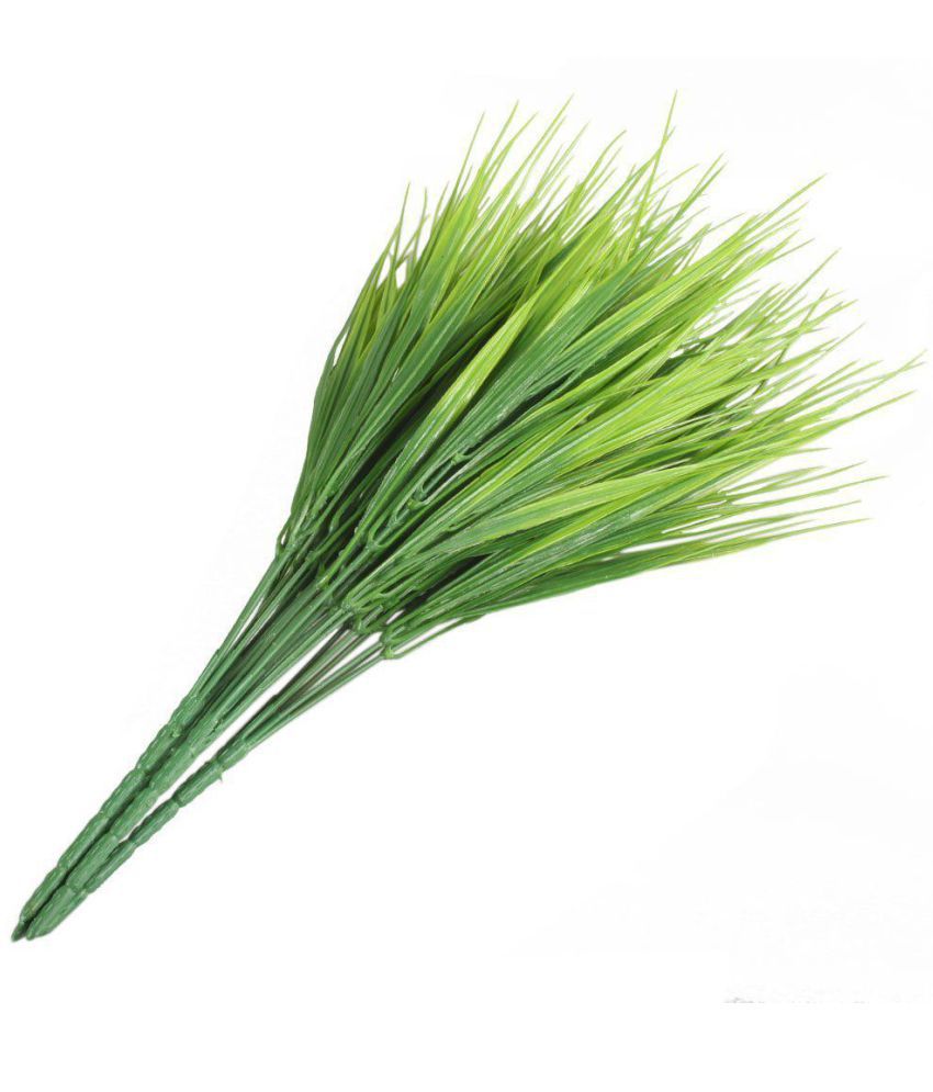     			YUTIRITI Plastic Grass Plant Fake Leaves Shrub Green Shrubs Plastic - Pack of 1