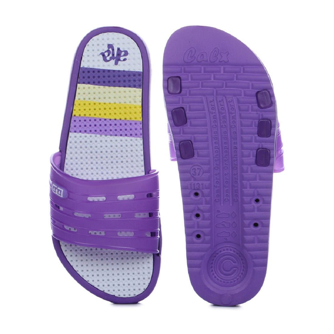 purple flats with ankle strap