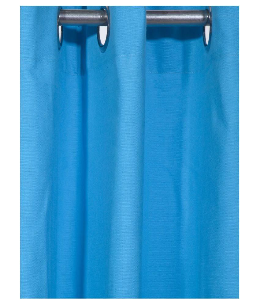 Lushomes Single Window Eyelet Curtains Plain Blue Buy Lushomes