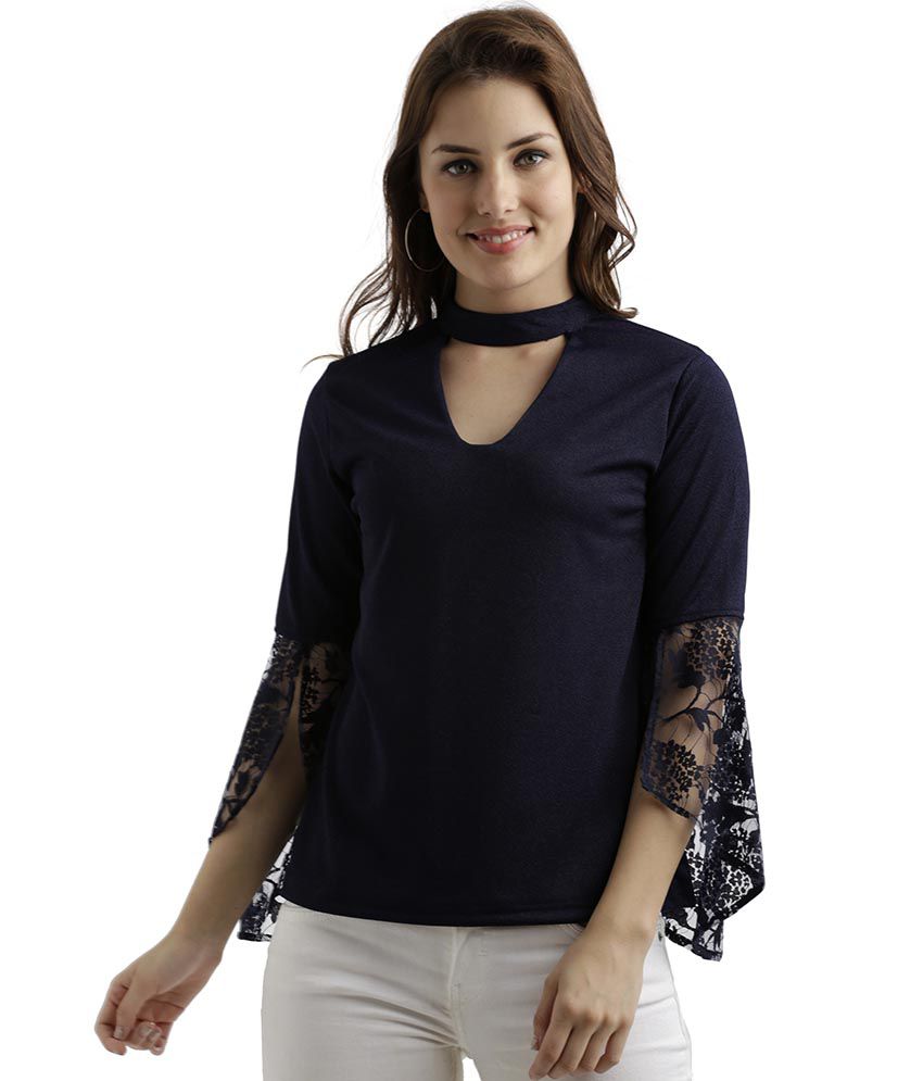     			Miss Chase - Navy Polyester Women's Regular Top ( Pack of 1 )