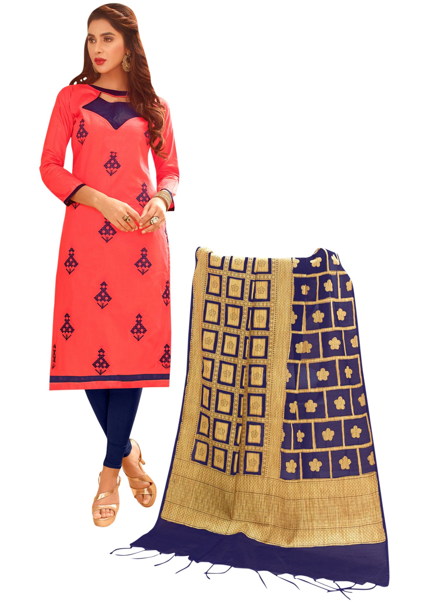 Banarasi silk dress material meesho clearance