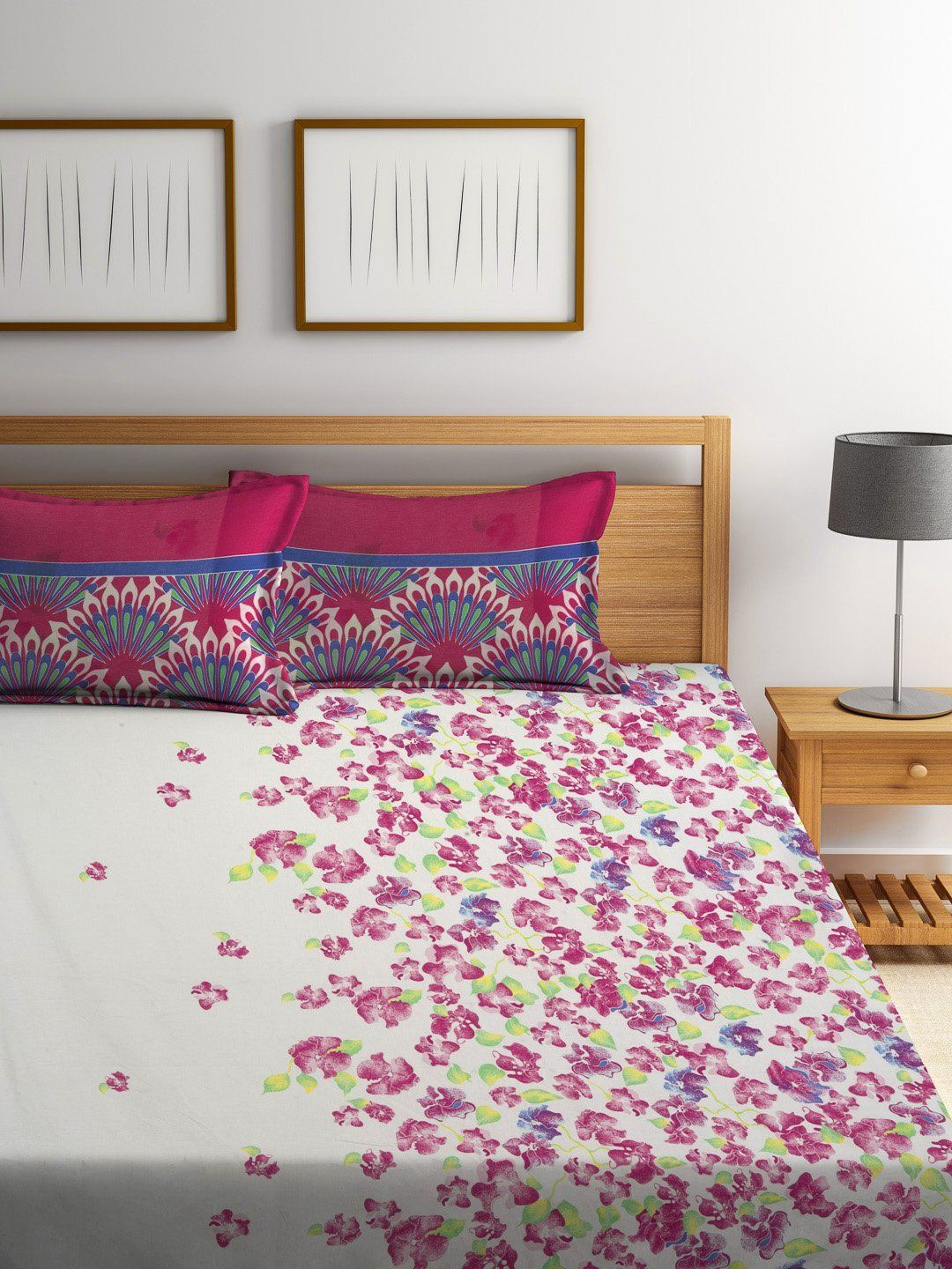 Portico Cotton Double Bedsheet with 2 Pillow Covers Buy Portico