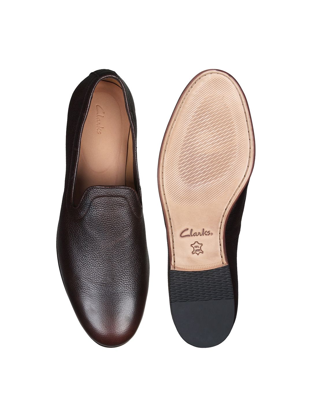 clarks suede leather slip on