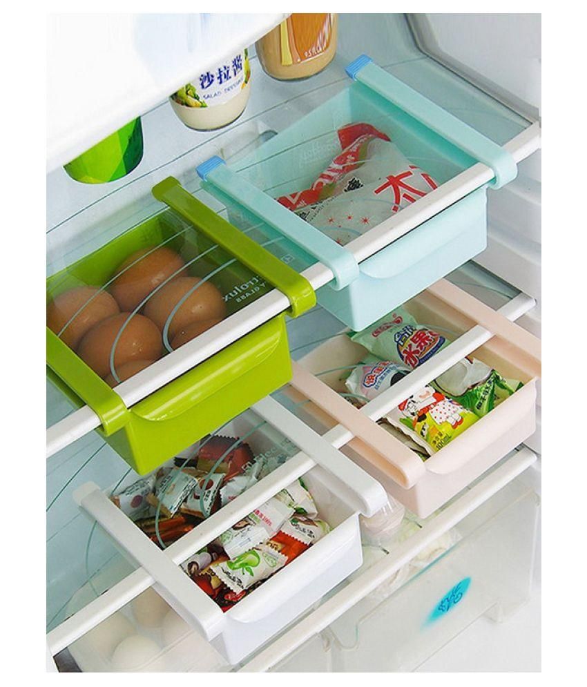 Super Classic 4 Pcs Fridge Storage Unbreakable Drawer Multicolor