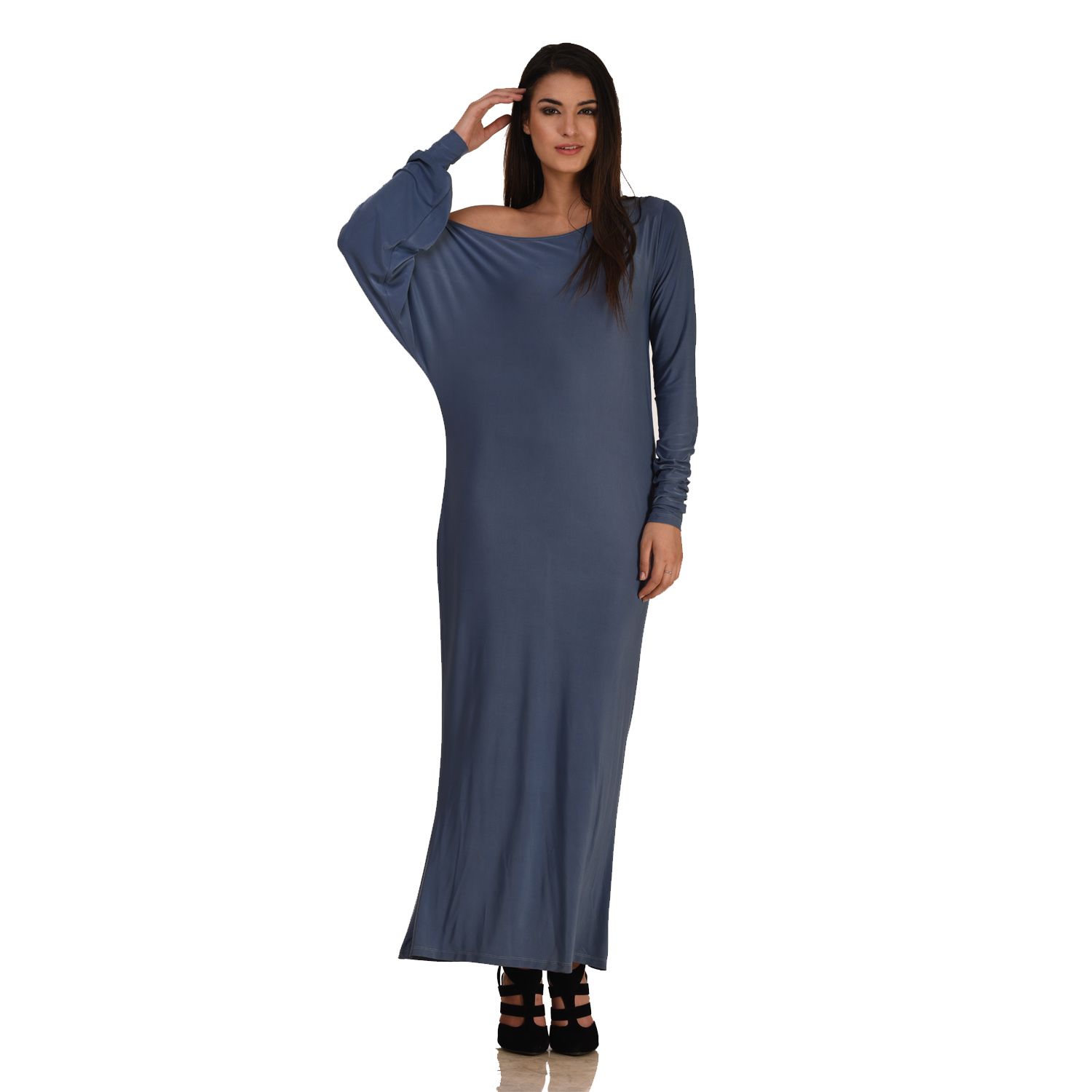 Liqvid Poly Cotton Grey Gown - Buy Liqvid Poly Cotton Grey Gown Online ...