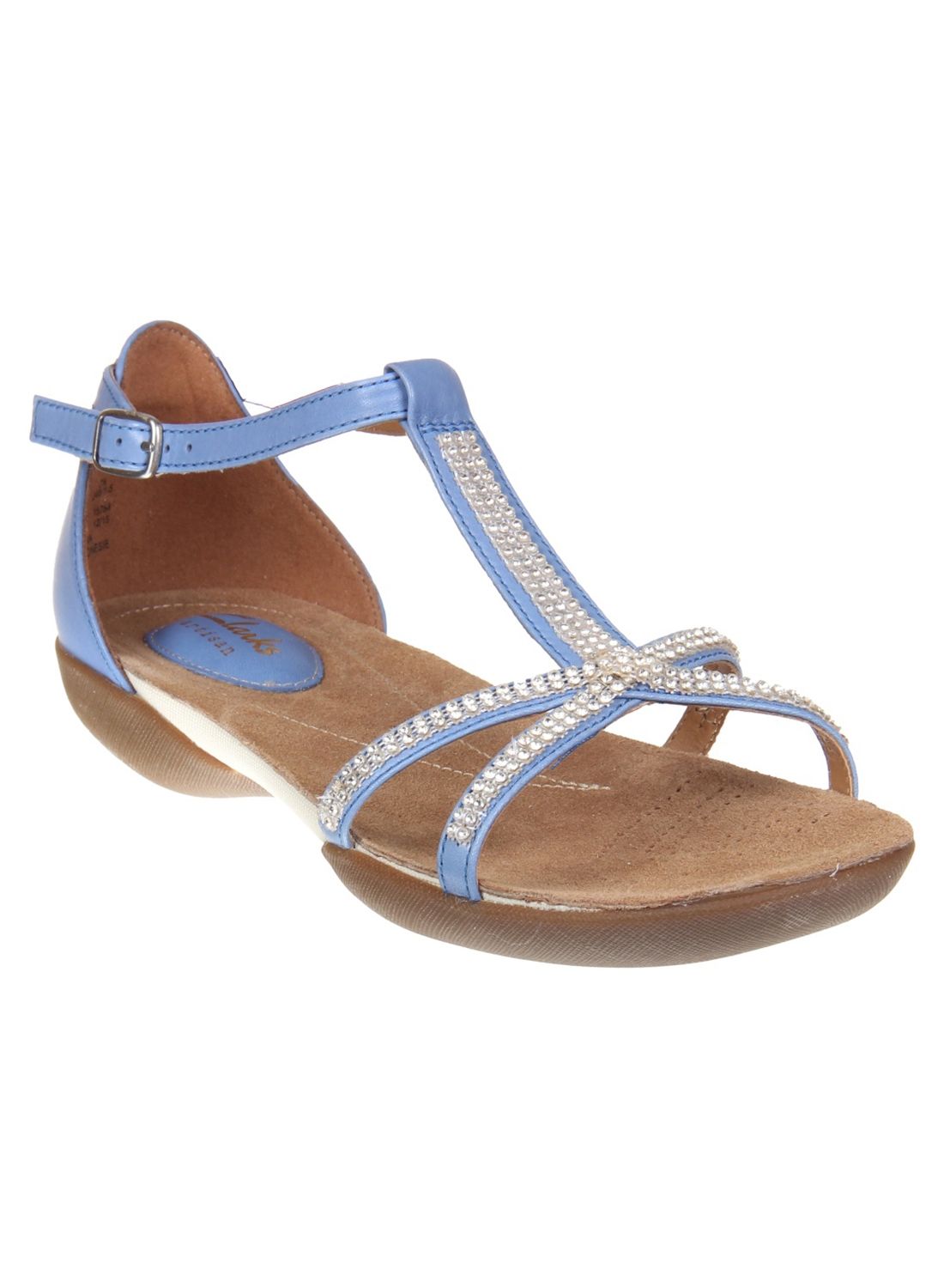 clarks blue flat shoes