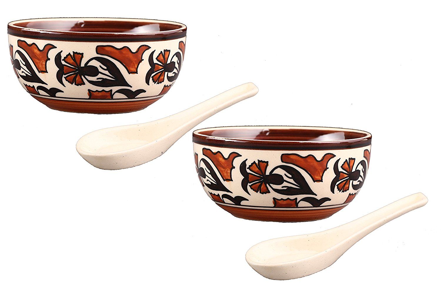 Caffeine 4 Pcs Ceramic Soup Bowl 350 mL Buy Online at Best Price in