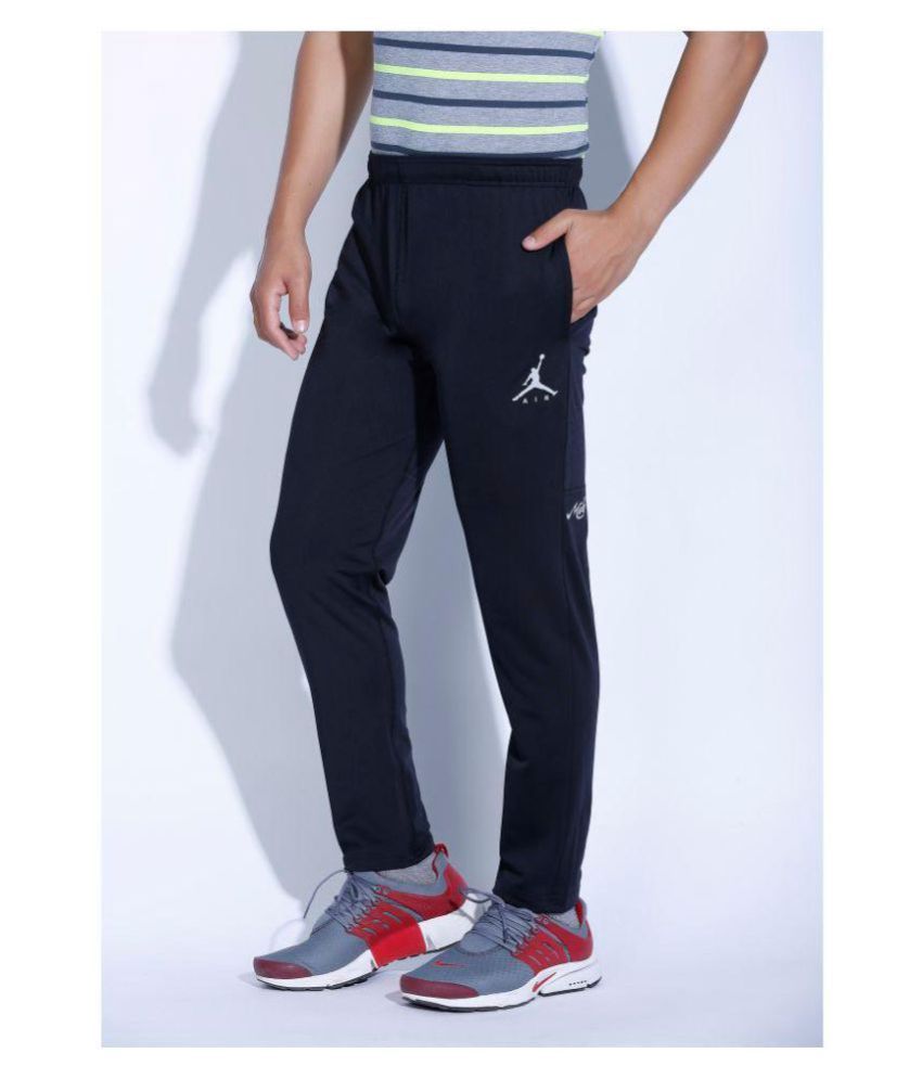 nike black polyester lycra trackpants