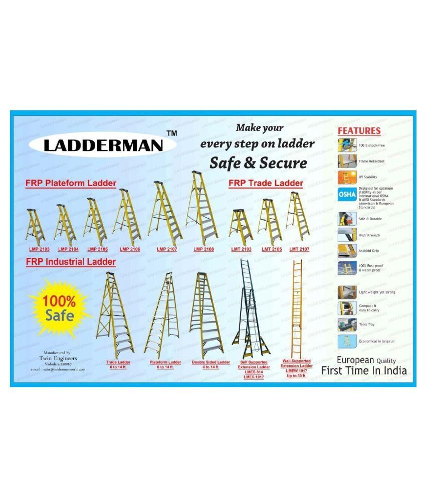 LADDERMAN 5Step Platform FRP Ladder (Self Supported Folding Type Heavy