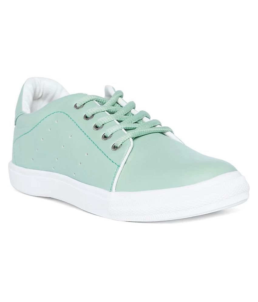 white shoes with green back